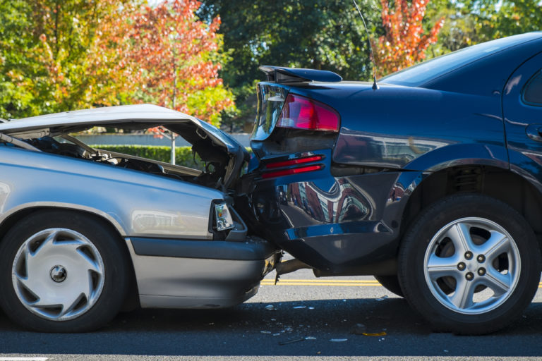 Rear-end motor vehicle accident. Discseel Procedure personal injury and motor vehicle accident program. car accident